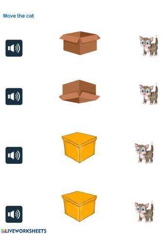 Move the cat (prepositions)