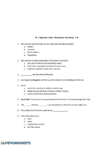 The Boston Tea Party