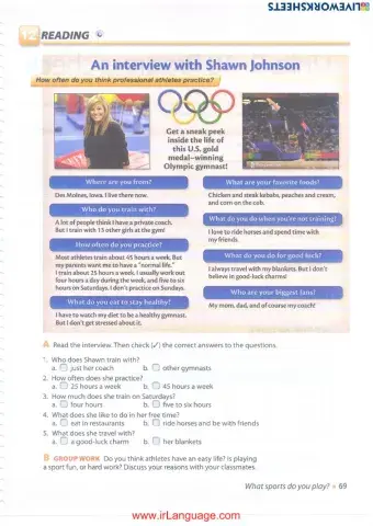 Unit 10: What sports do you play? 12 Reading