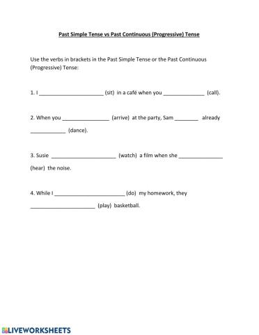 Past Simple vs Past Continuous (Progressive)