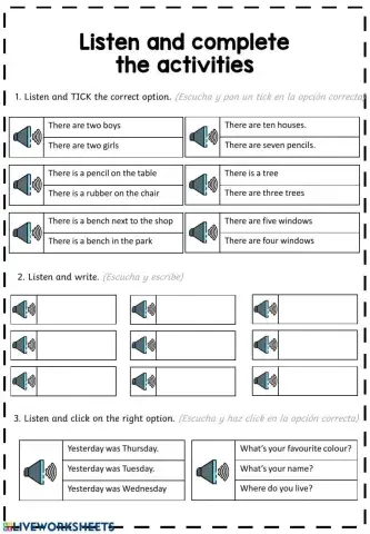Easy listening activity