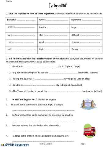 Exercises superlative london