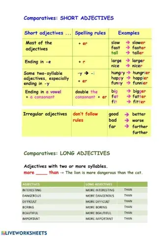 1. Comparatives theory