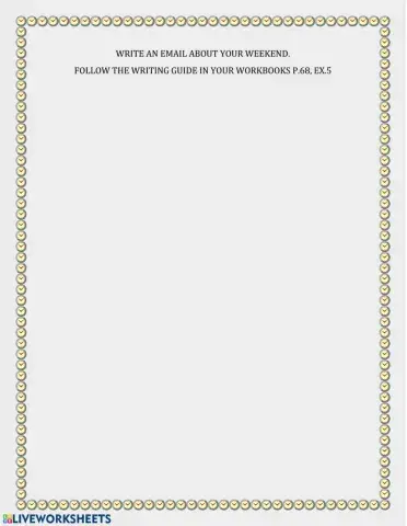 A letter -My weekend