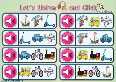 3.8. Transportation - Let's Listen and Click