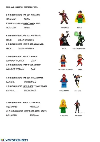 Superheroes-Has-Hasn't got