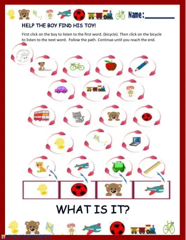 Help the boy find his toy!