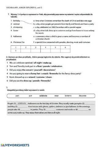 Junior Explorer 6, unit 5