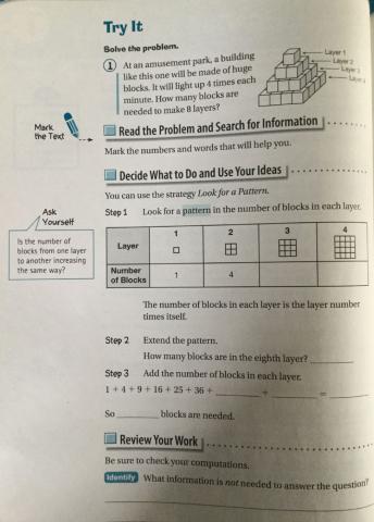Look for Patterns problem solving 3