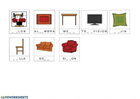 El salón: objeto-completar nombre