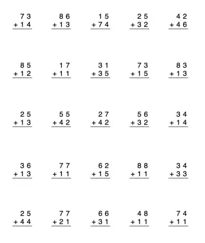 Sumes de dos xifres sense portar