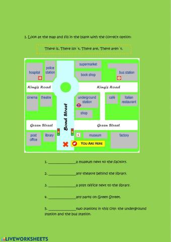 There is There are places of town