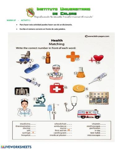 Simple past interrogative form - Medical vocabulary