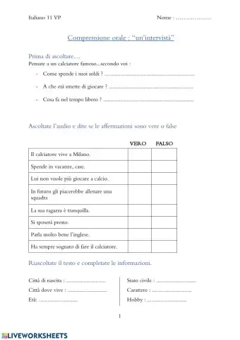 Comprensione Orale -un'imprenditrice-