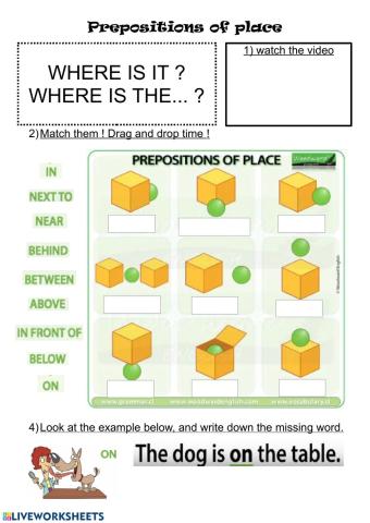 Prepositions of place