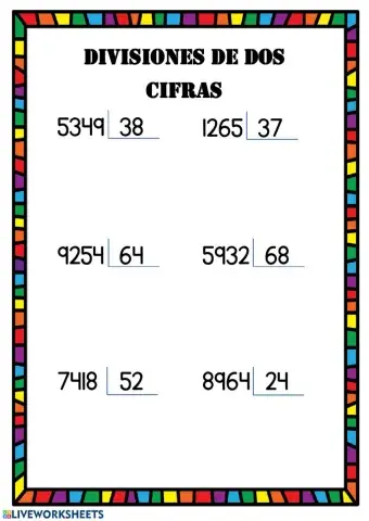 Divisiones de dos cifras