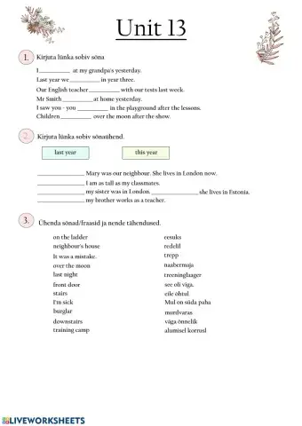 I Love English 2 Unit 13