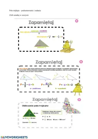 Pola figur - trójkąt