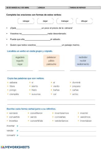 Repasolengua semana 30 marzo a 3 abril