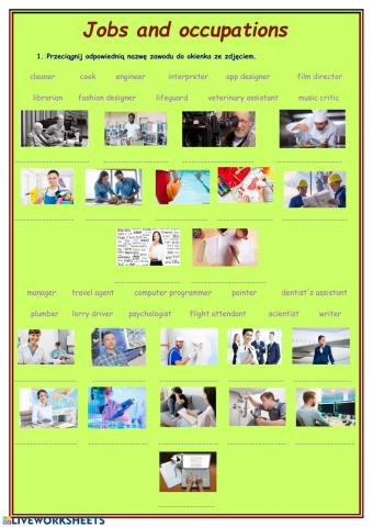 Jobs and occupations