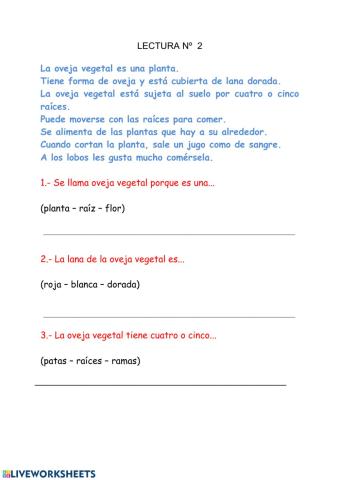 Comprensión escrita 1