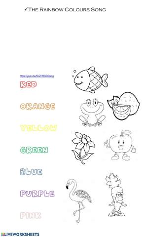The Rainbow Colours Song and exercises