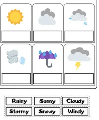 THE WEATHER - Drag the word