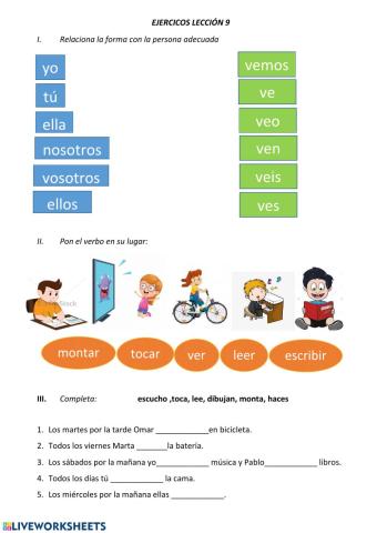 Lección 9 Ejercicios