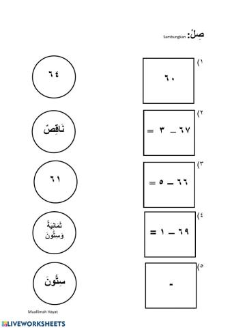 Bahasa Arab Tahun 5 (Tolak 60-69)