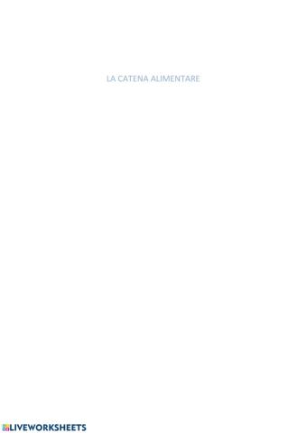 La catena alimentare