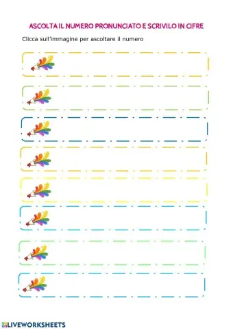 Ascolta e scrivi il numero