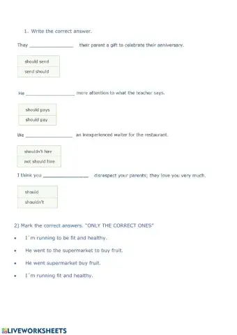 Control should and healthy