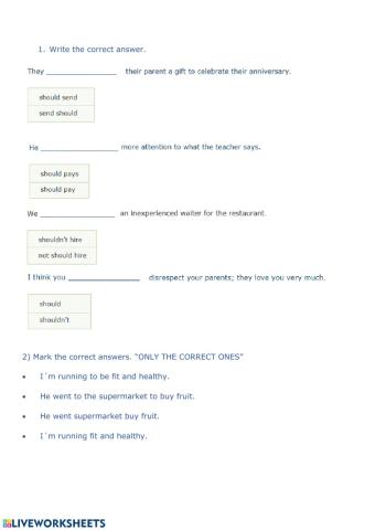 Control should and healthy