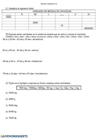 Repaso unidad 8 y 9 mate