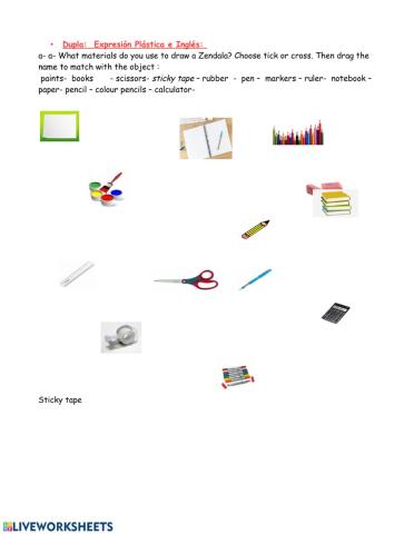 School Objects dupla (Zendalas)