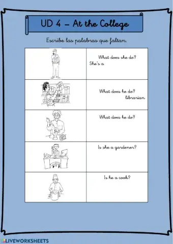 At the College - 5º UD 4 - Ficha 3