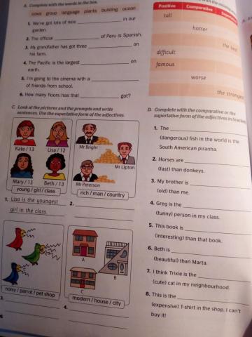 Comparatives and superlative