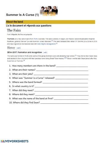 Summer is a curse, part 1 - The Faim