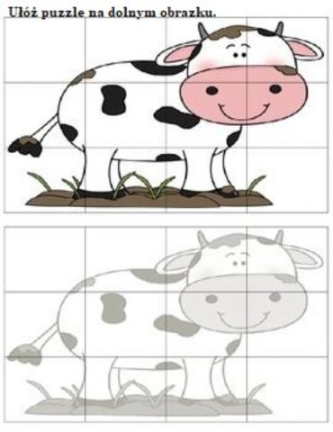 Puzzle krowa