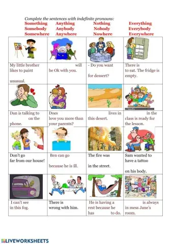 Indefinite pronouns