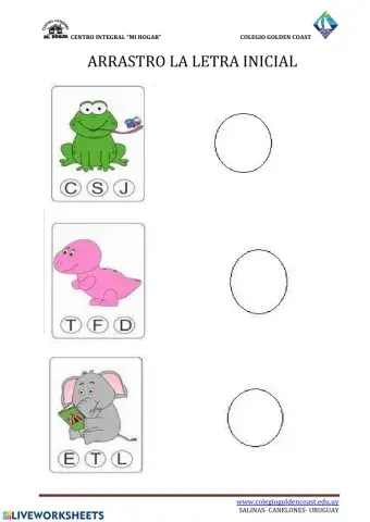 ARRASTRO LA LETRA INICIAL