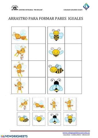 ARRASTRO PARA FORMAR PARES IGUALES