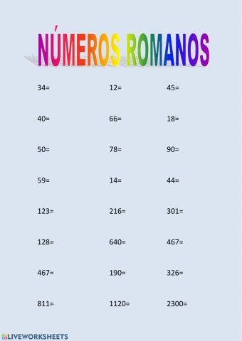 Números romanos