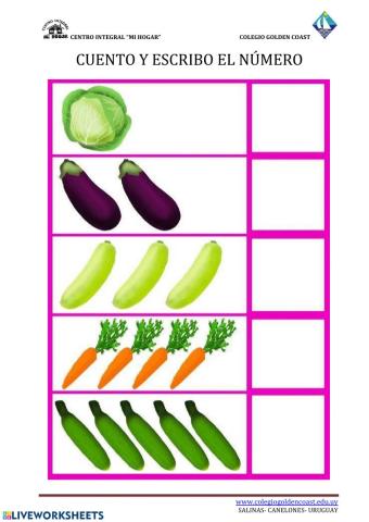 Cuento y escribo el número