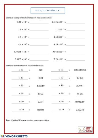 Notação Cientifica 8.1