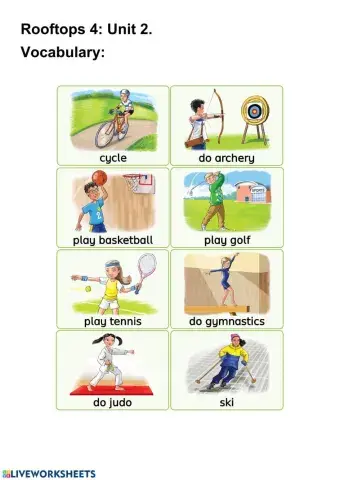 Rooftops 4: Unit 2 - Flashcards