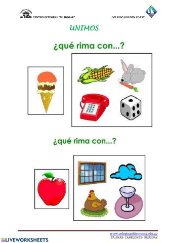 Unimos. qué rima con...