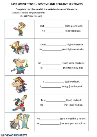 PAST simple - positive, negative - part 3 - irregular verbs