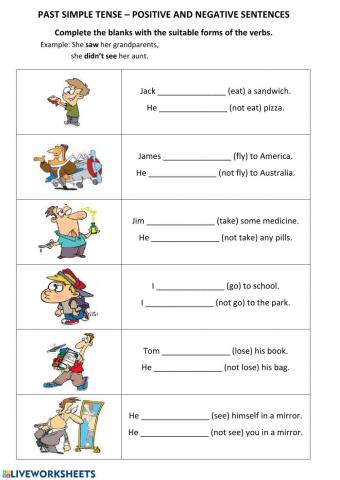 PAST simple - positive, negative - part 3 - irregular verbs