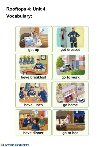 Rooftops 4: Unit 4 - Flashcards